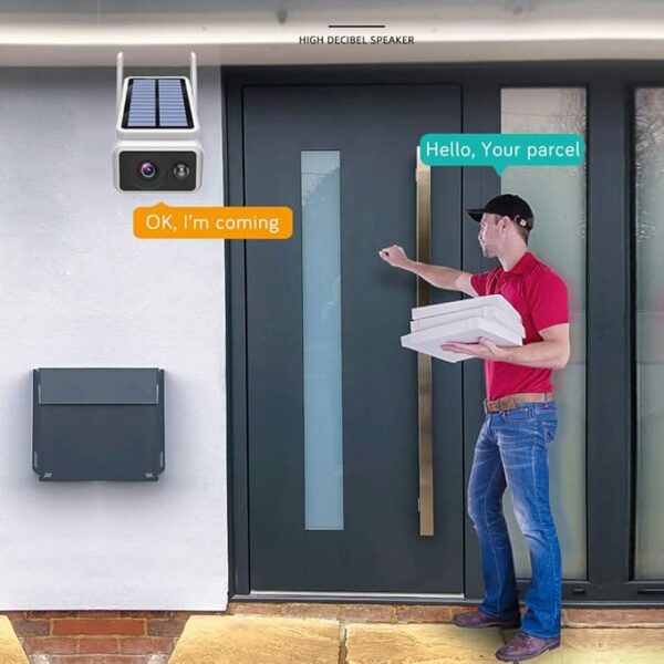 Câmera De Segurança Externa Sem Fio, Energia De Bateria Recarregável Solar WiFi - Image 5