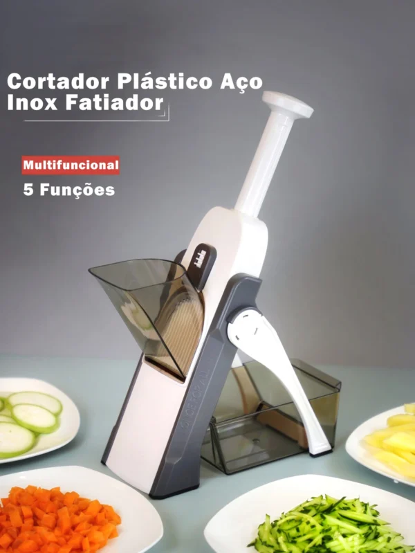 Cortador Multifuncional 5 Funções Plástico Aço Inox Fatiador - Image 2