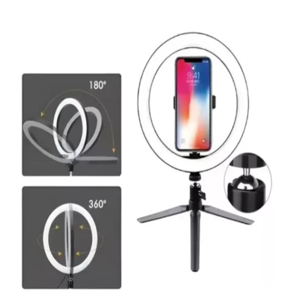 Luz Anel Luz, 8 Pots, Tripé De Mesa, Suporte Para Celular - Image 5