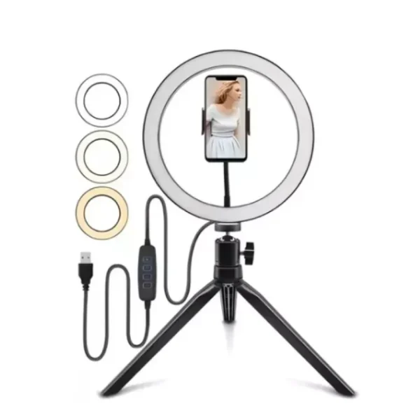 Luz Anel Luz, 8 Pots, Tripé De Mesa, Suporte Para Celular