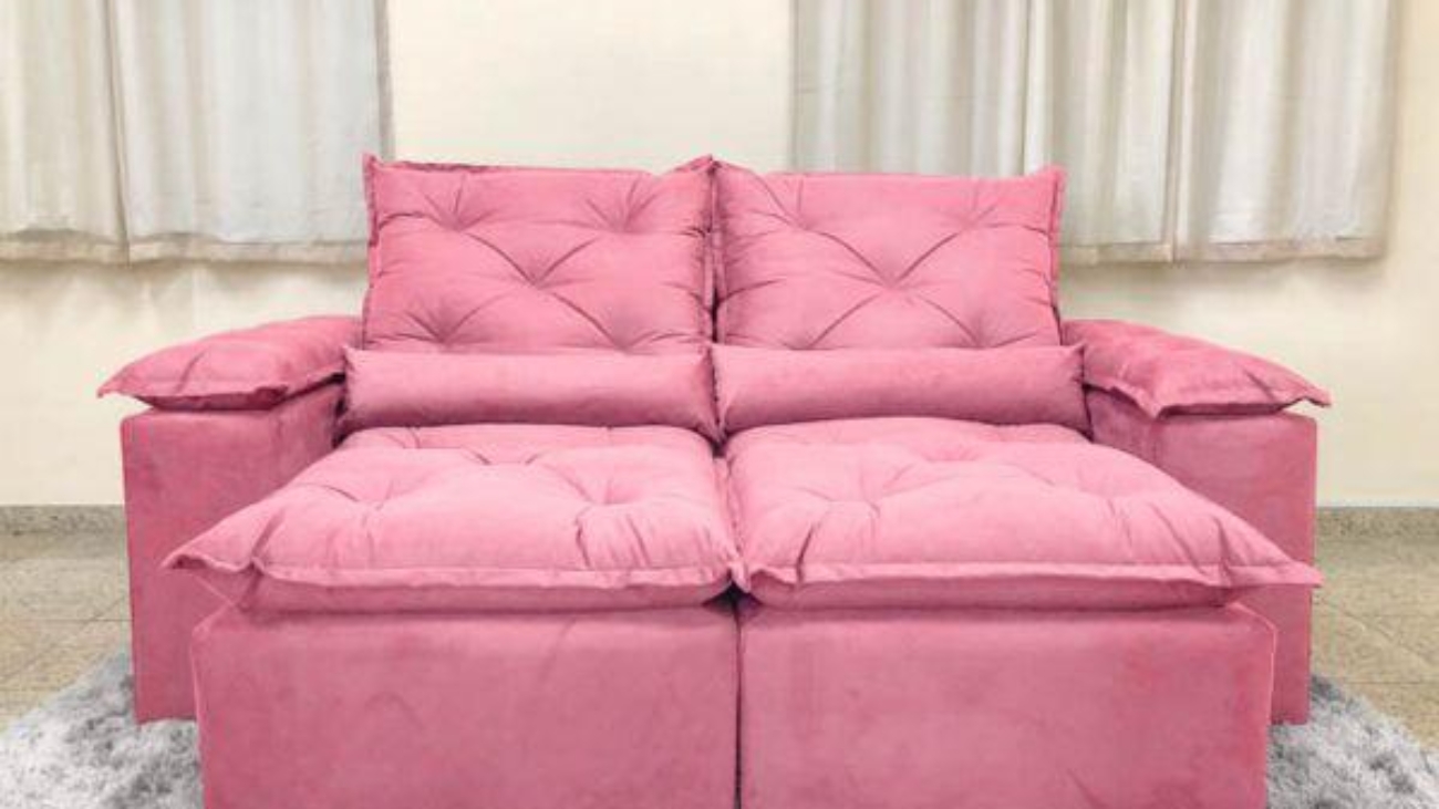 Sofá Retrátil Reclinável 2,00 m Rose PREMIUM