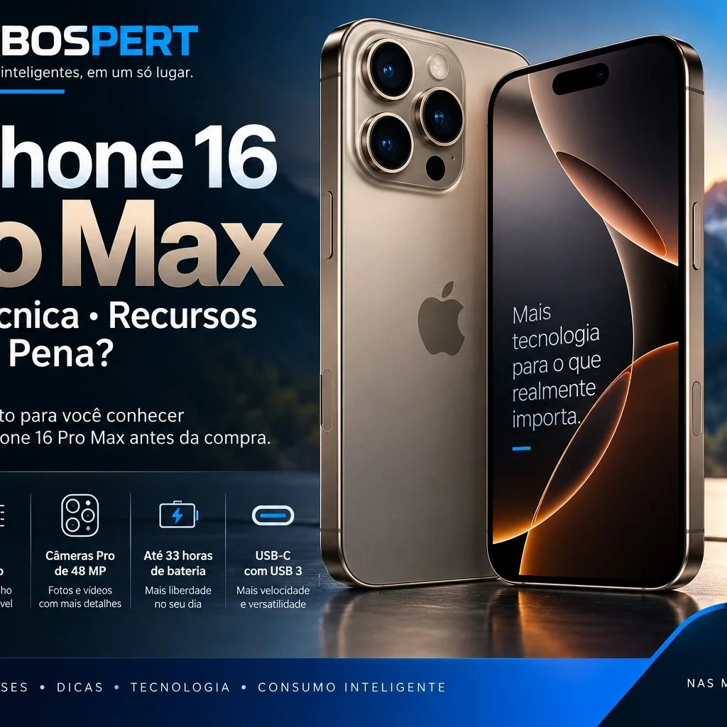 iPhone 16 Pro Max com ficha técnica, recursos e principais especificações